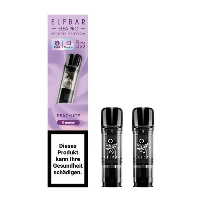 ELFBAR ELFA Kit Pro 2ml Pods 0mg - Peach Ice