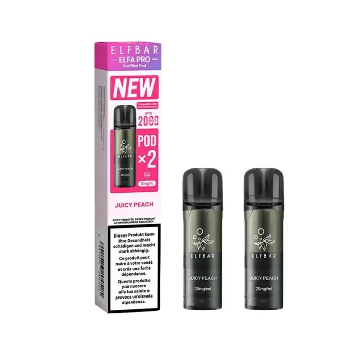 ELFBAR ELFA Kit Pro V2 2ml Pods 20mg - Juicy Peach