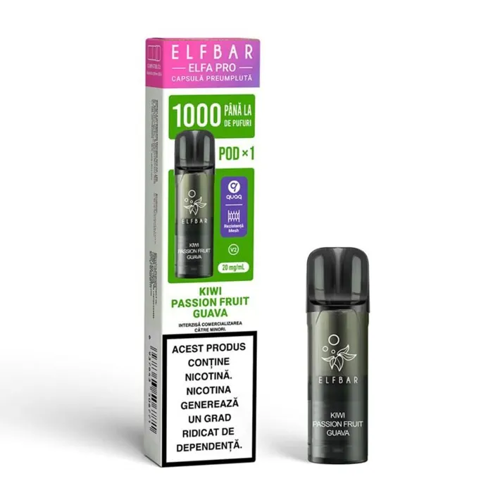 ELFBAR ELFA Kit Pro V2 2ml Pods 20mg - Kiwi Passion Fruit Guava