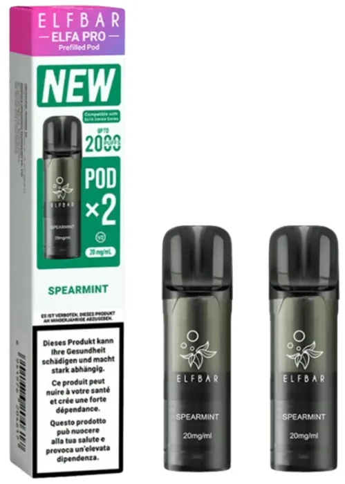 ELFBAR ELFA Kit Pro V2 2ml Pods 20mg - Spearmint