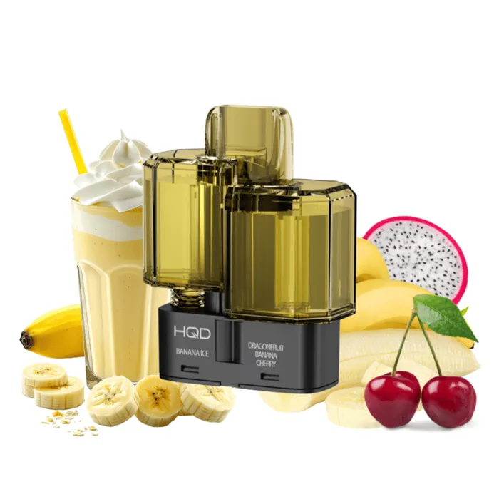 HQD DUAL 35K Pod - Banana Ice & Dragonfruit Banana Cherry
