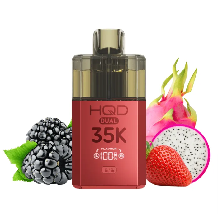 HQD DUAL 35K Starter Kit - Blackberry & Strawberry Dragonfruit (Red)