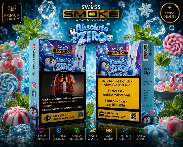 Swiss Smoke Shisha Tabak - Absolute Zero 200g