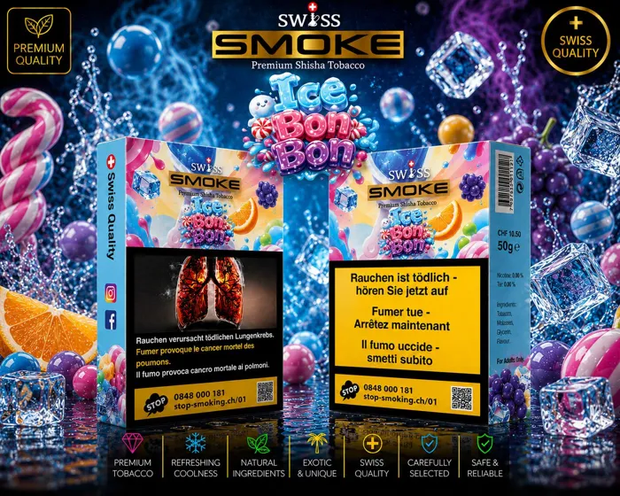 Swiss Smoke Shisha Tabak - Ice Bon-Bon 200g