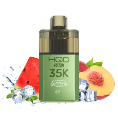 HQD DUAL 35K Starter Kit - Watermelon Ice & Peach Ice