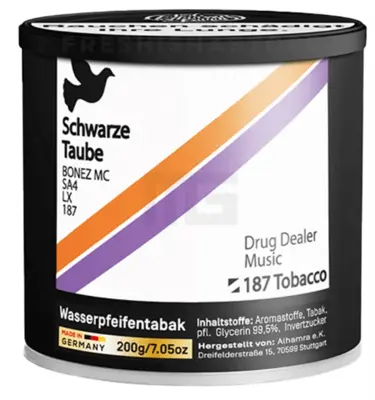 187 Strassenbande Shisha Tabak - Schwarze Taube 200g