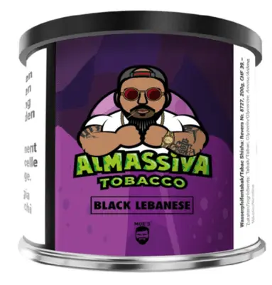 Al Massiva Shisha Tabak - Black Lebanese 200g